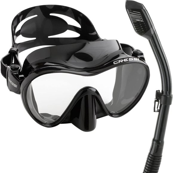 Cressi Italian Boutique Collection - Tempered Glass Lens Frameless Scuba Snorkel - Picture 1 of 5